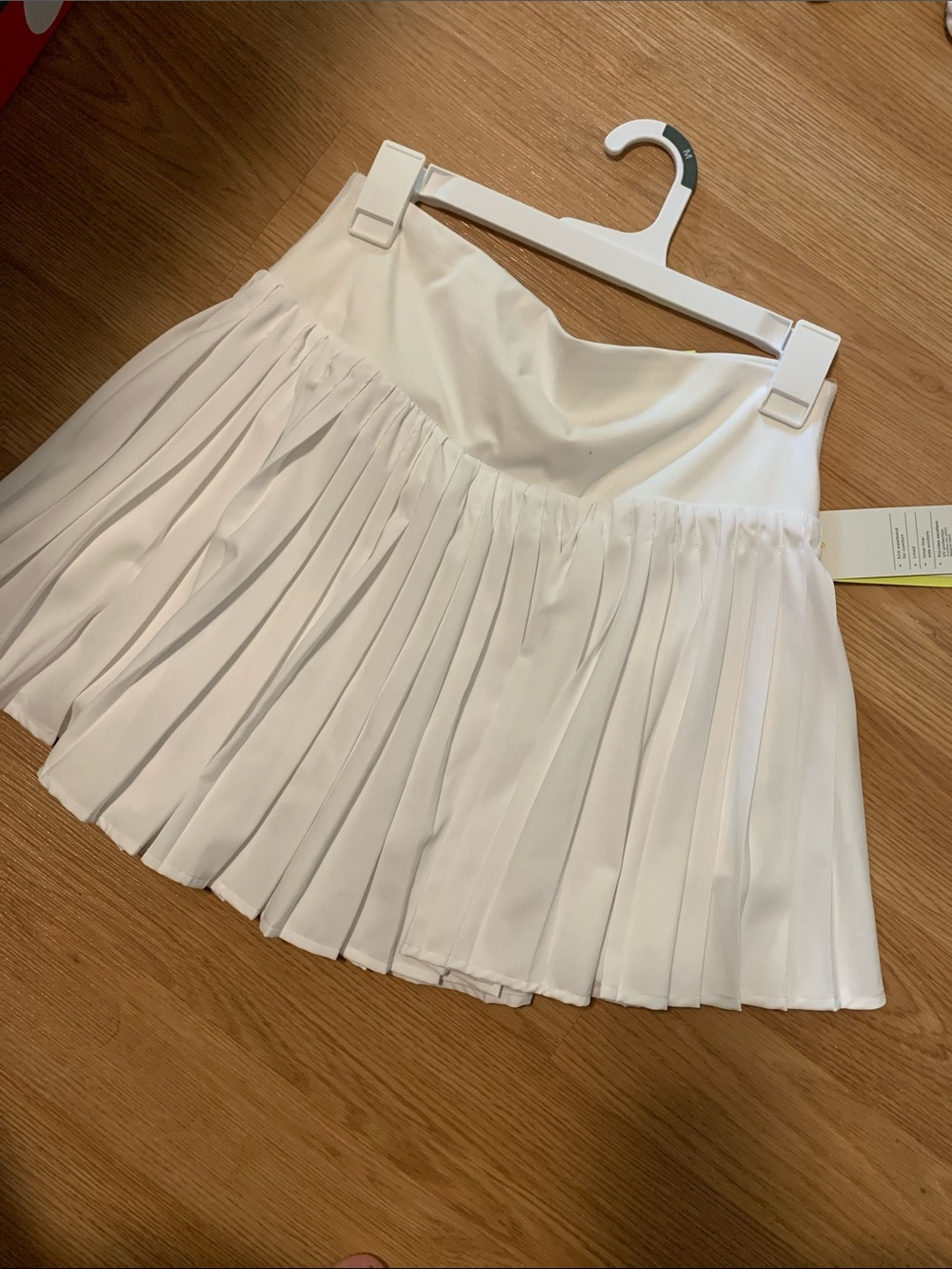 all in motion White Pleated Mini Skirt